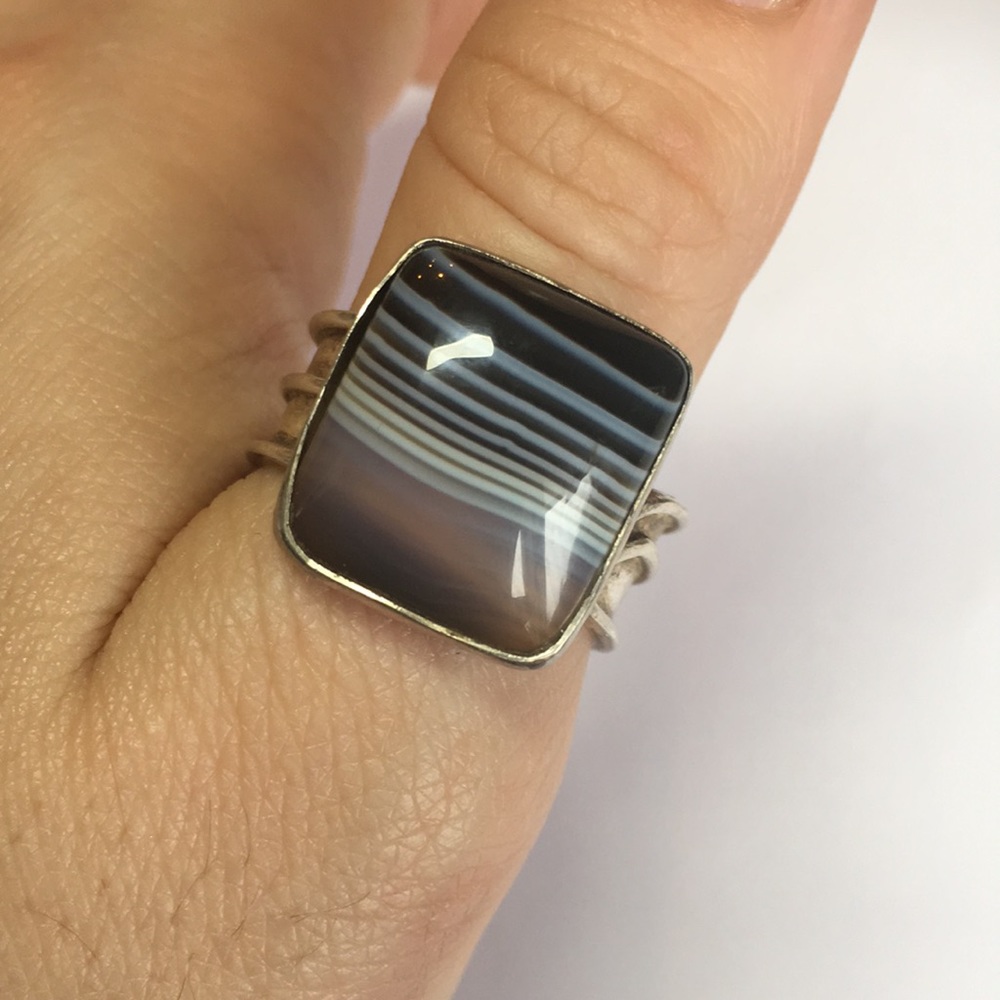 Adjustable Agate Ring - image 2